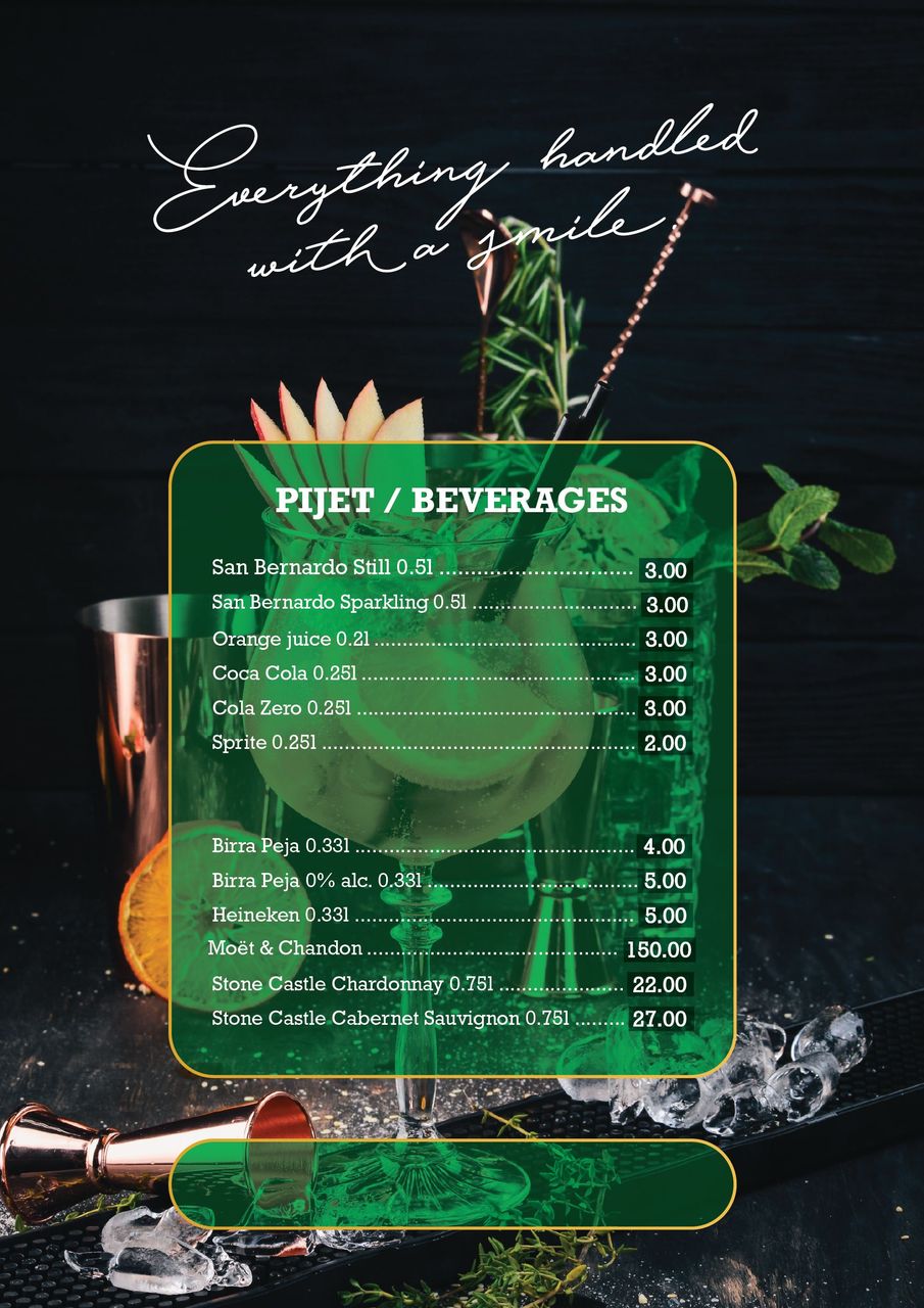 Room Service Menu Image 2